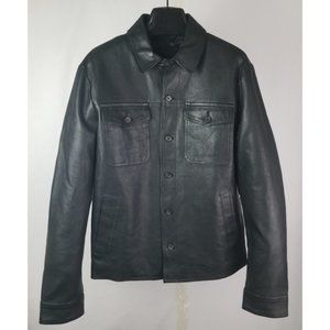 Banana Republic Men's Genuine Lamb Leather Shirt Jacket - Size S